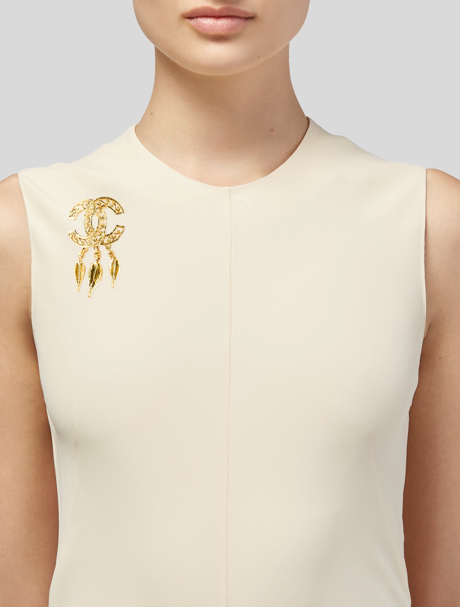 Chanel Vintage CC Tassel Brooch