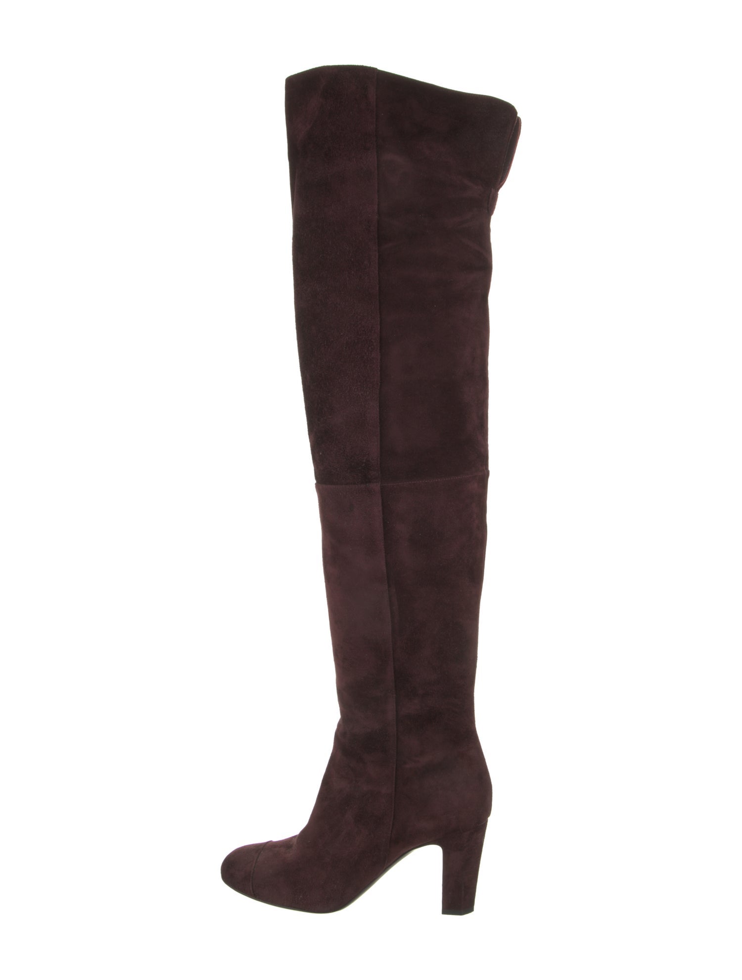 Chanel Interlocking CC Logo Suede Boots