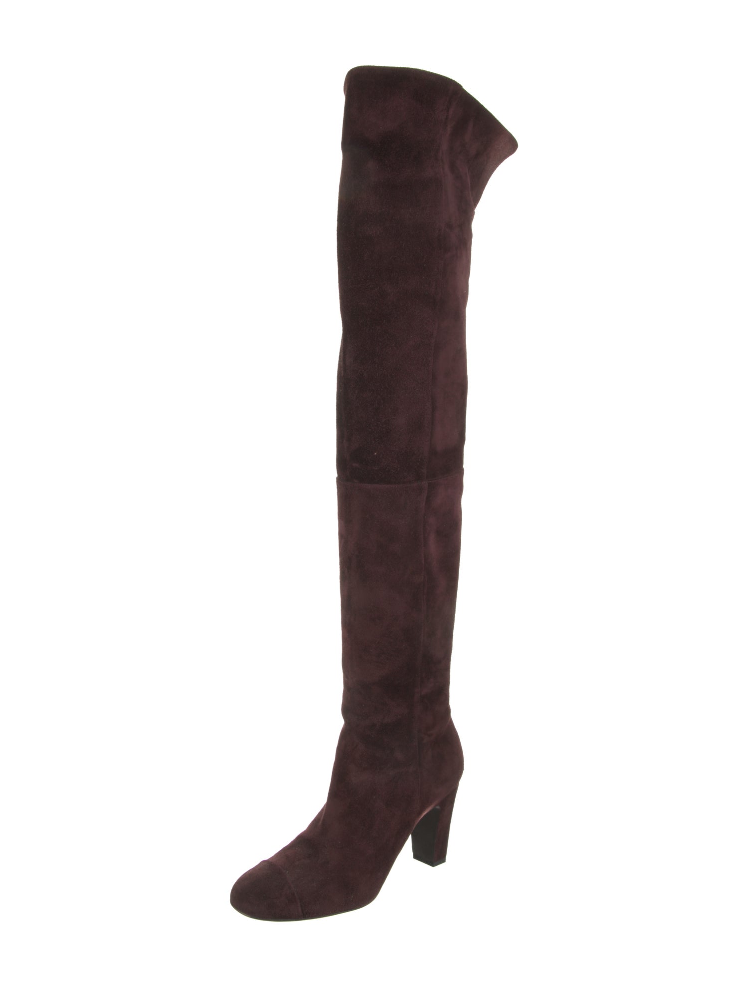 Chanel Interlocking CC Logo Suede Boots