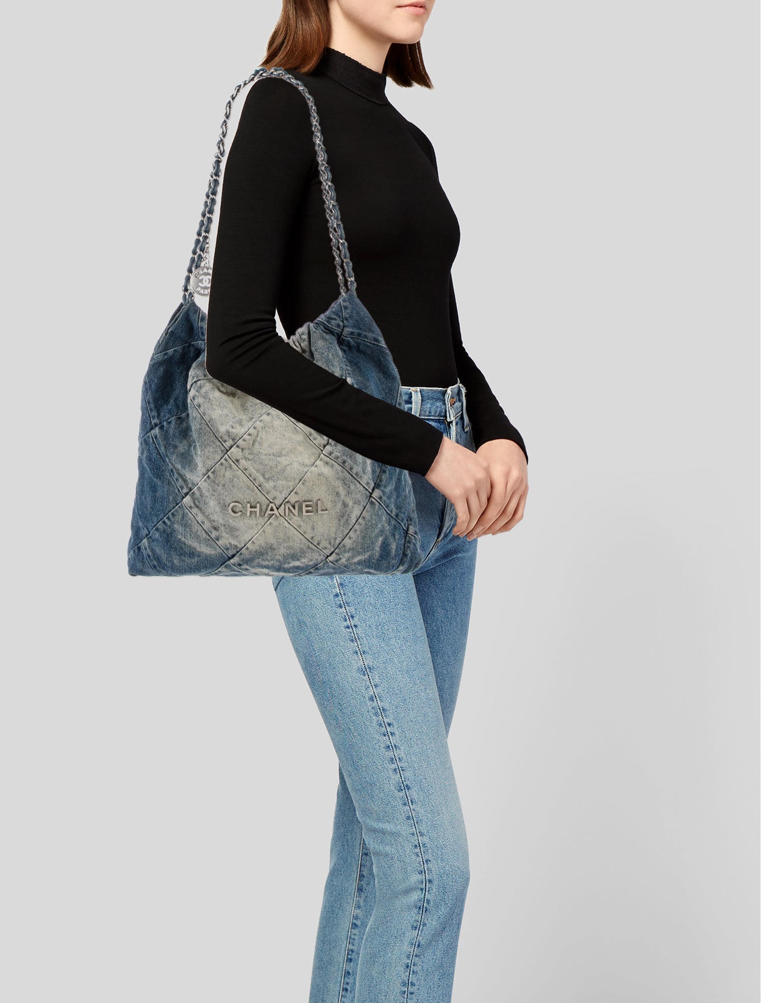 Chanel Denim 22 Hobo