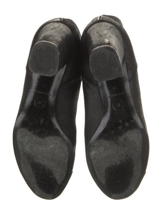 Chanel Interlocking CC Logo Suede Boots