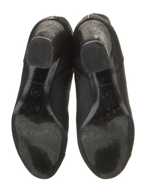 Chanel Interlocking CC Logo Suede Boots