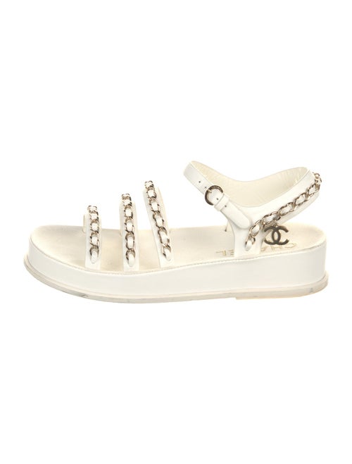 Chanel 2021 Interlocking CC Logo Slingback Sandals