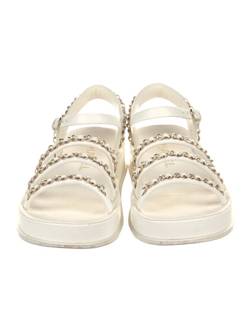 Chanel 2021 Interlocking CC Logo Slingback Sandals