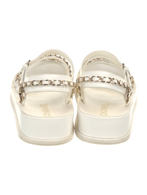 Chanel 2021 Interlocking CC Logo Slingback Sandals