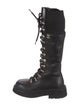Chanel Interlocking CC Logo Leather Combat Boots
