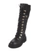 Chanel Interlocking CC Logo Leather Combat Boots