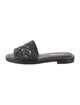 Chanel Interlocking CC Logo Leather Slides