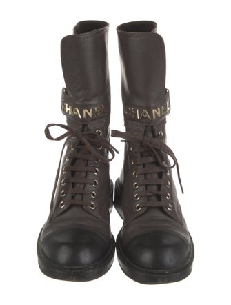 Chanel 2021 Leather Combat Boots