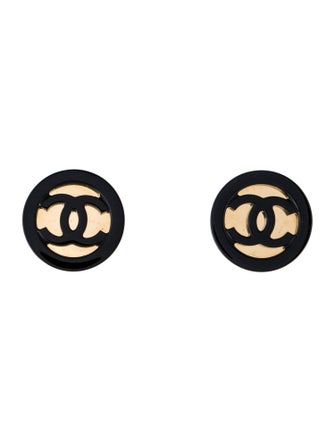 Chanel 2024 Resin CC Stud Earrings