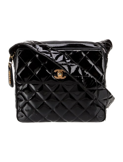 Chanel Patent CC Quilted Crossbody Bag