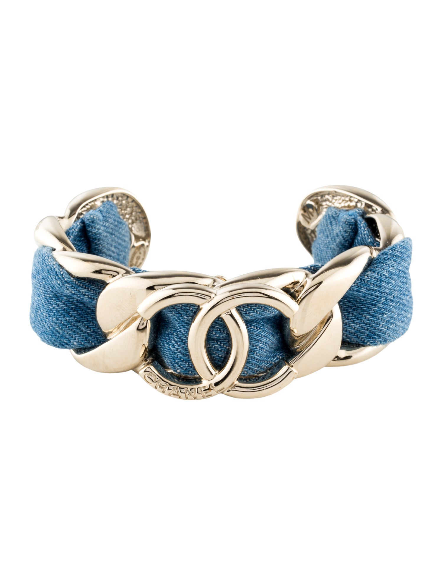 Chanel 2025 Denim CC Cuff Bracelet
