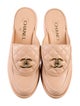 Chanel Interlocking CC Logo Leather Mules