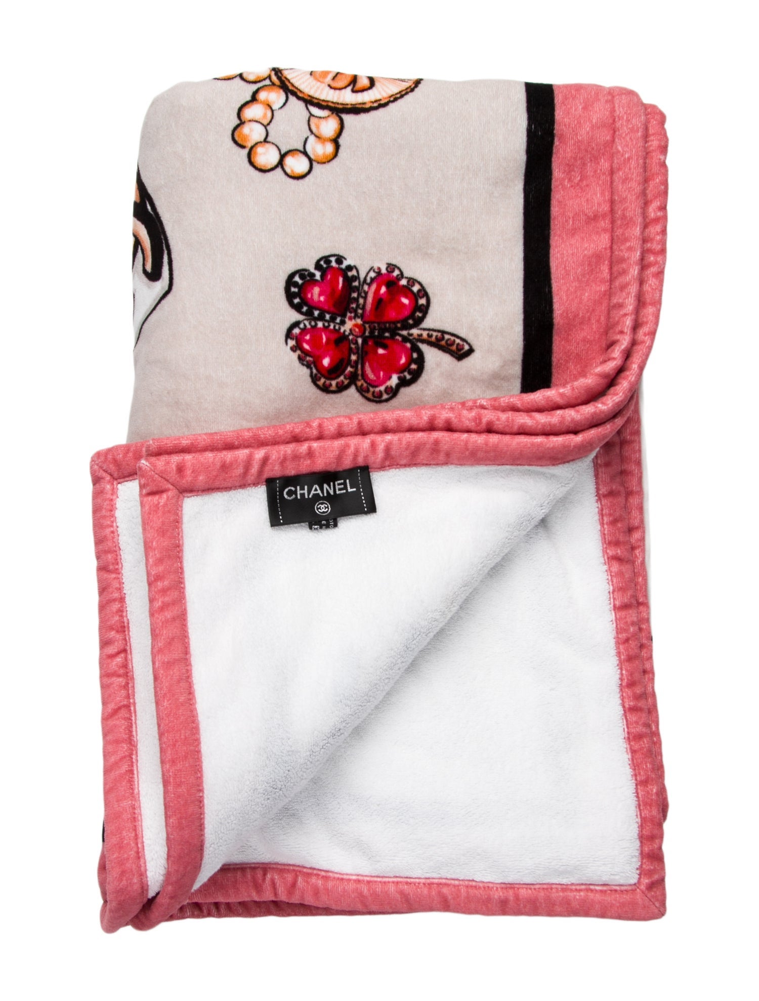 Chanel Graphic Print Beach Towel