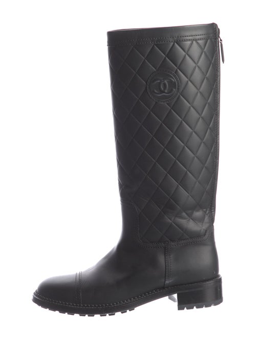 Chanel 2014 Interlocking CC Logo Rain Boots