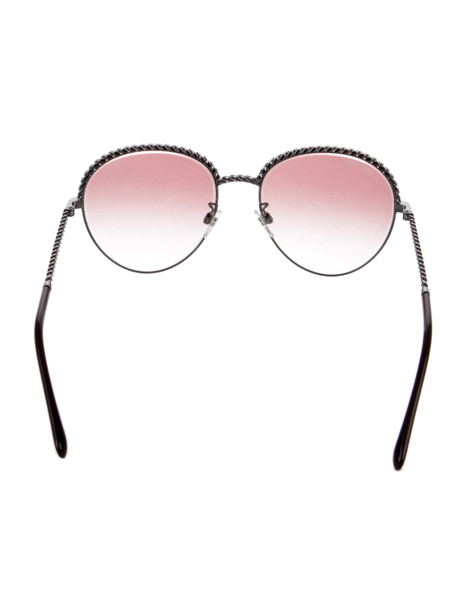 Chanel Chain-Link Accent Oversize Sunglasses