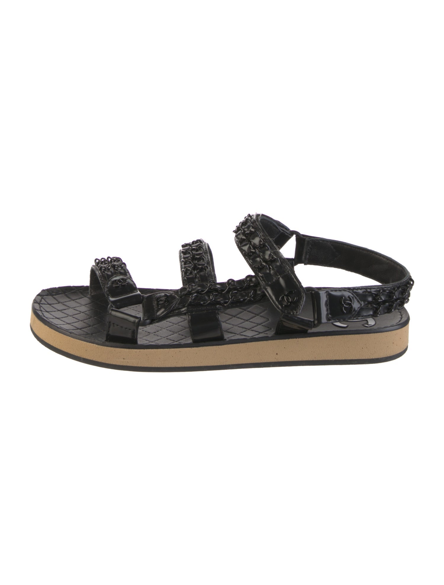 Chanel 2022 Interlocking CC Logo Sandals
