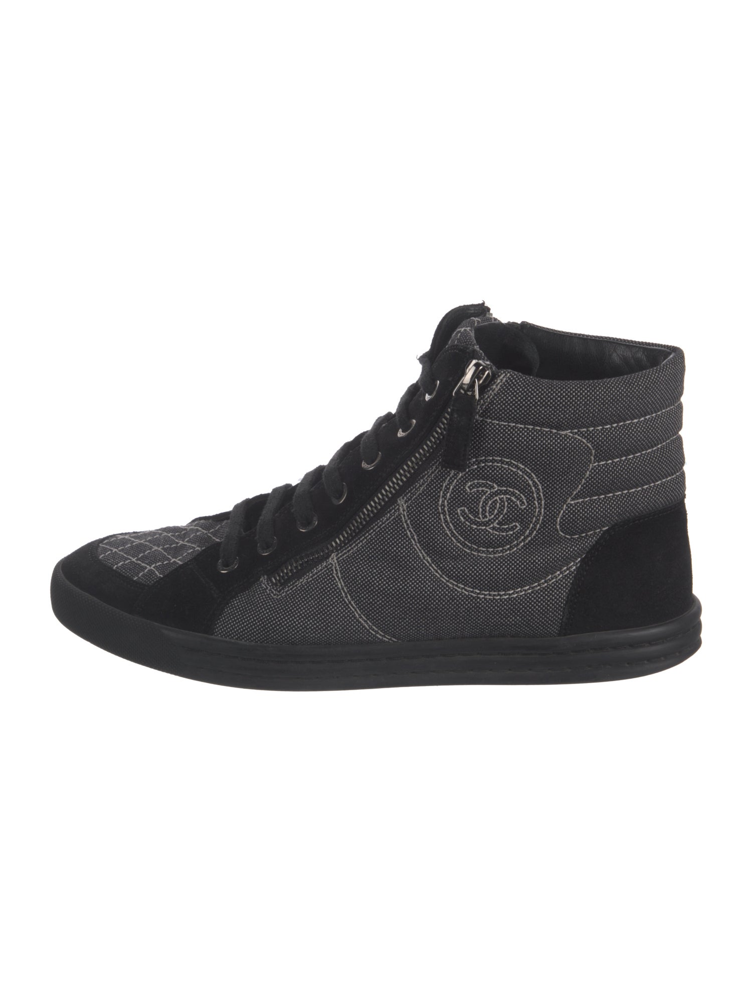 Chanel Interlocking CC Logo Canvas Sneakers