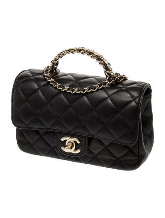 Chanel Rectangular Mini Crystal Top Handle Flap Bag