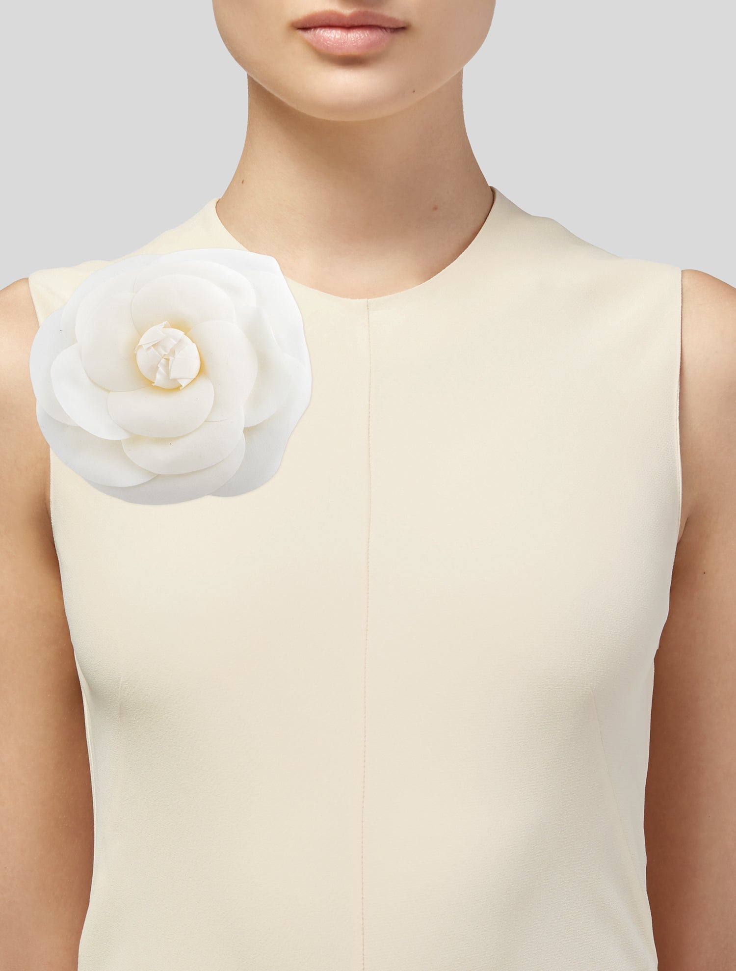 Chanel Vintage Large Camellia Brooch