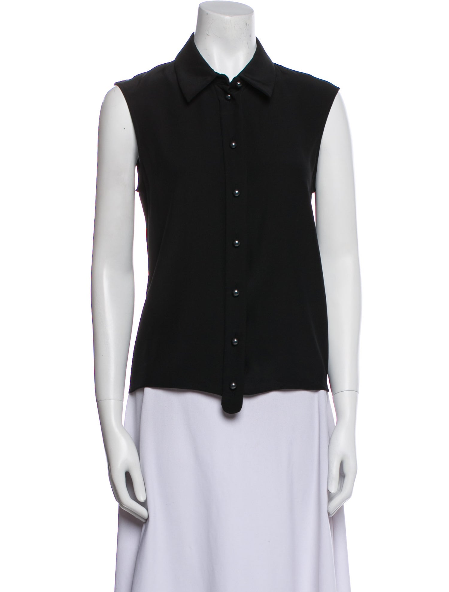 Chanel 2015 Silk Button-Up Top