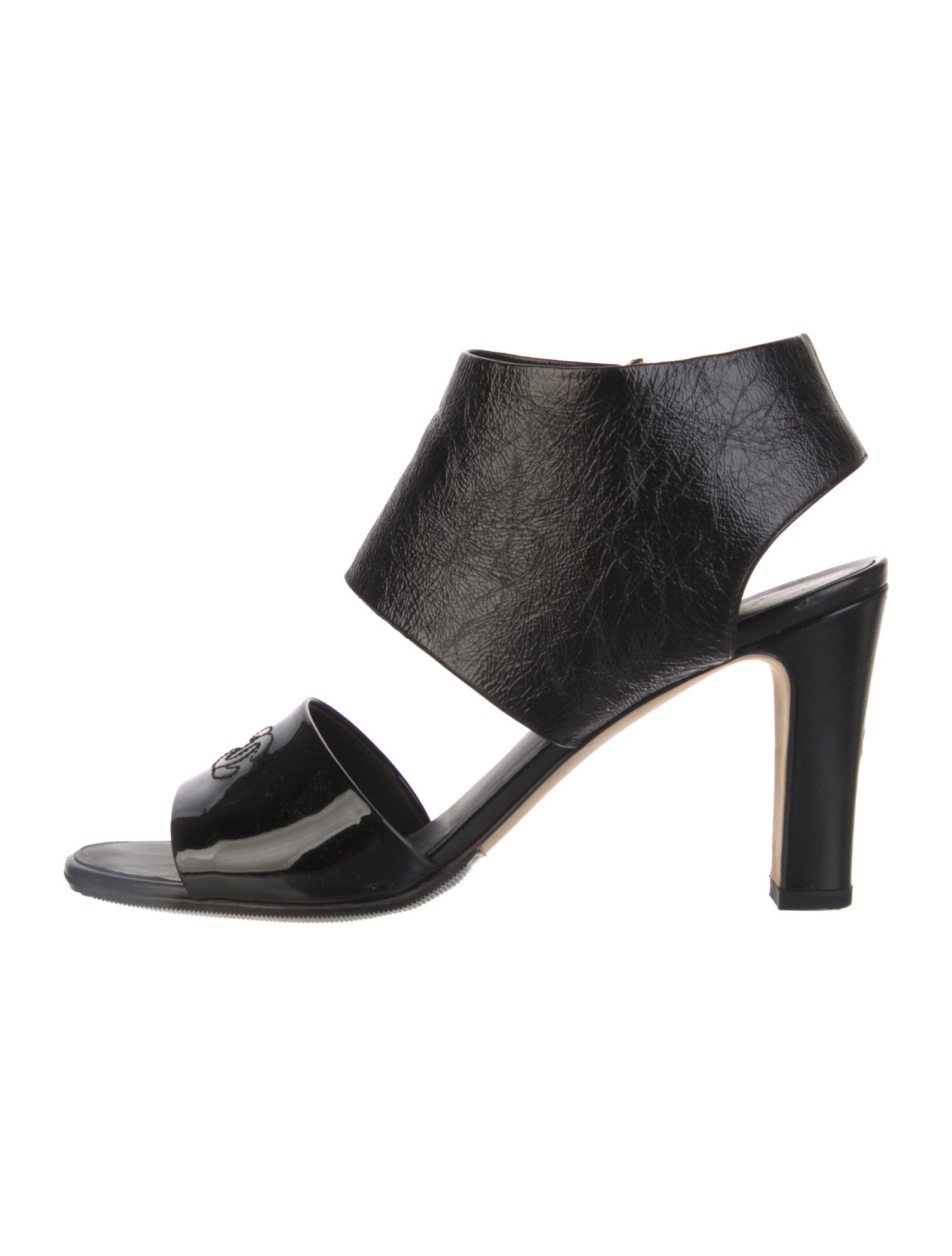 Chanel 2016 Interlocking CC Logo Slingback Sandals