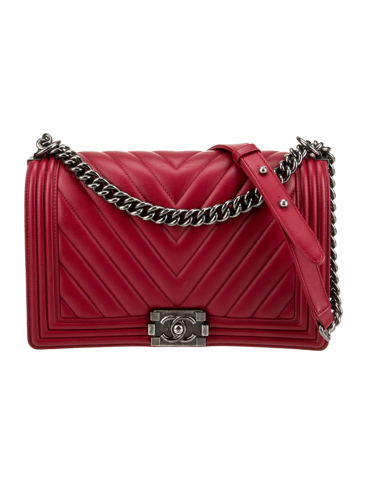 Chanel Large Chevron Boy Bag