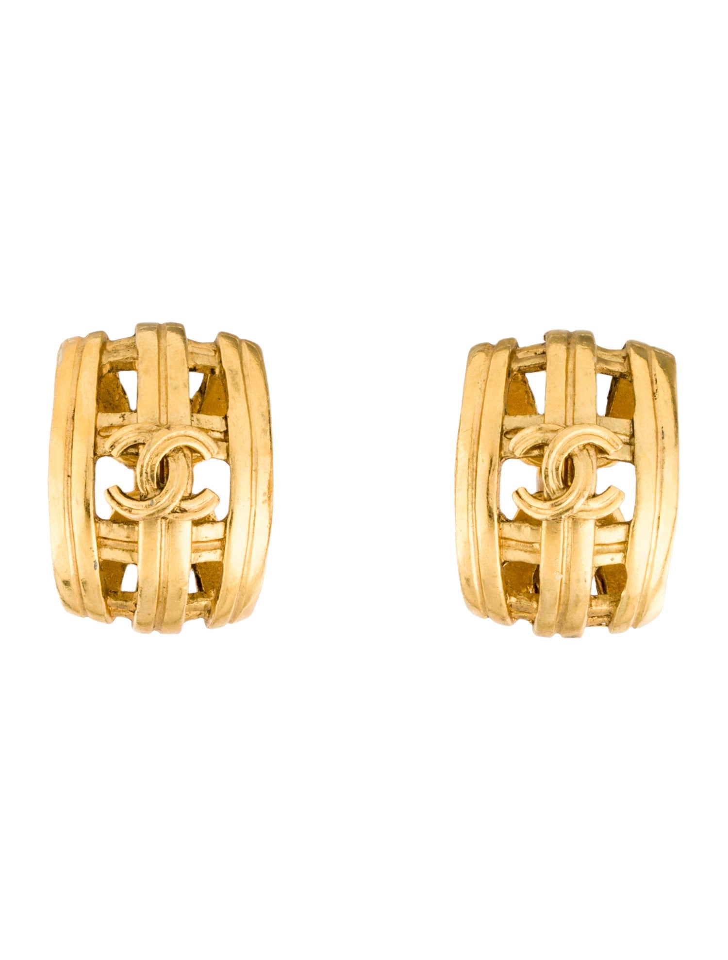 Chanel Vintage CC Clip-On Earrings