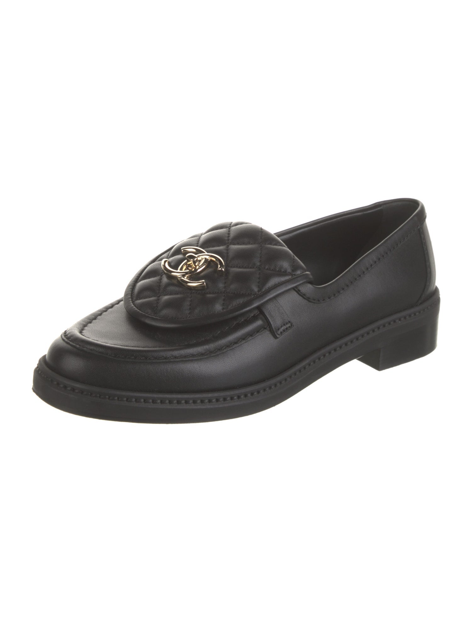 Chanel 2022 Interlocking CC Logo Loafers