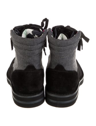 Chanel Interlocking CC Logo Suede Combat Boots