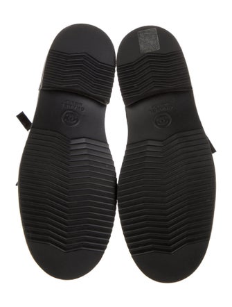 Chanel Interlocking CC Logo Suede Combat Boots