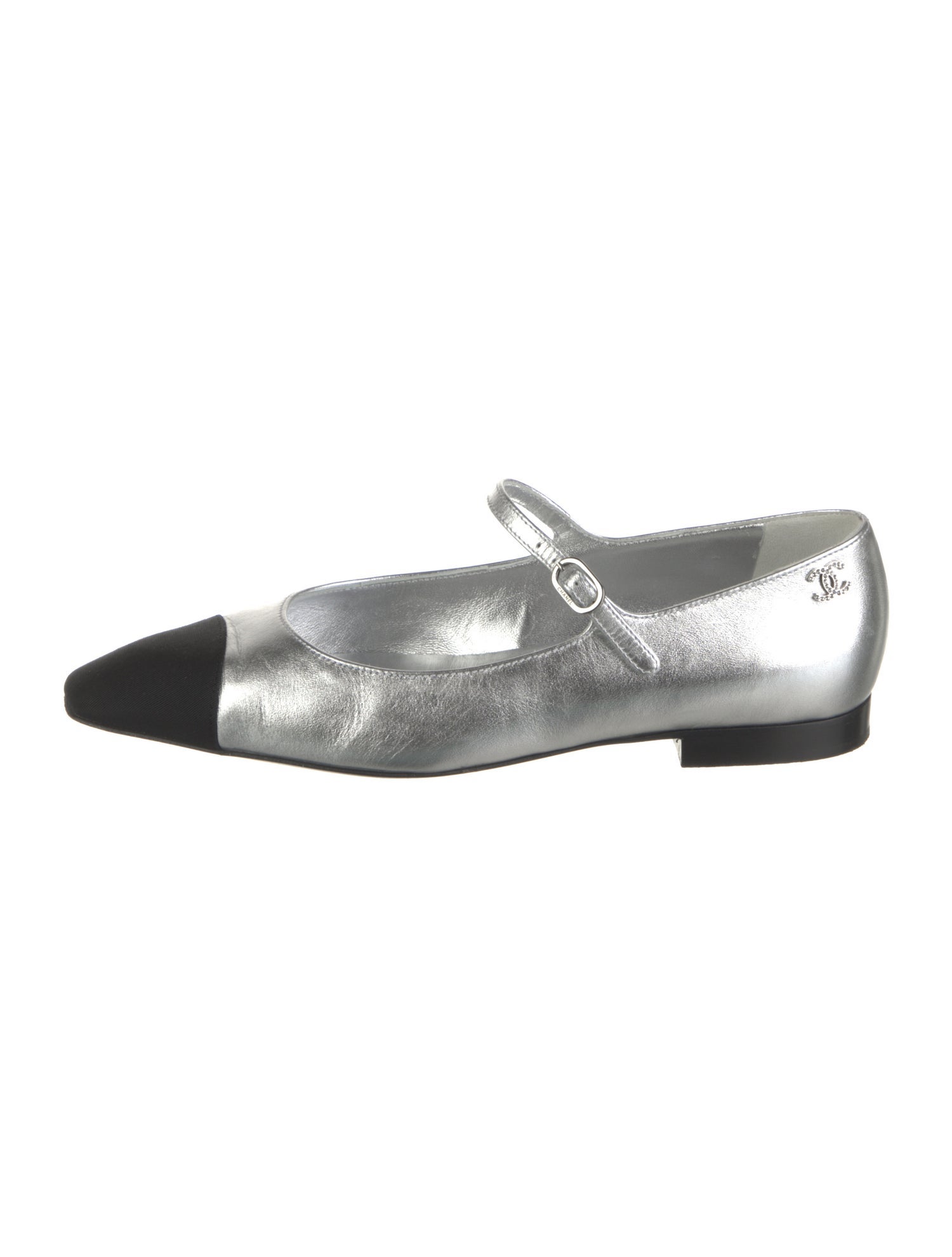 Chanel 2024 Interlocking CC Logo Mary Jane Flats