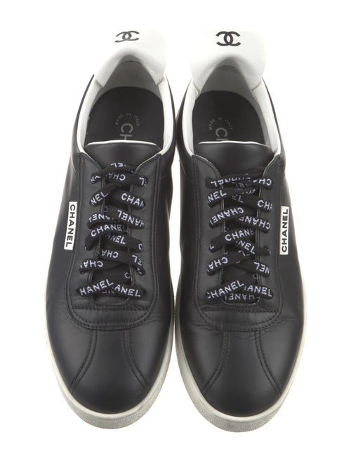 Chanel Interlocking CC Logo Leather Sneakers