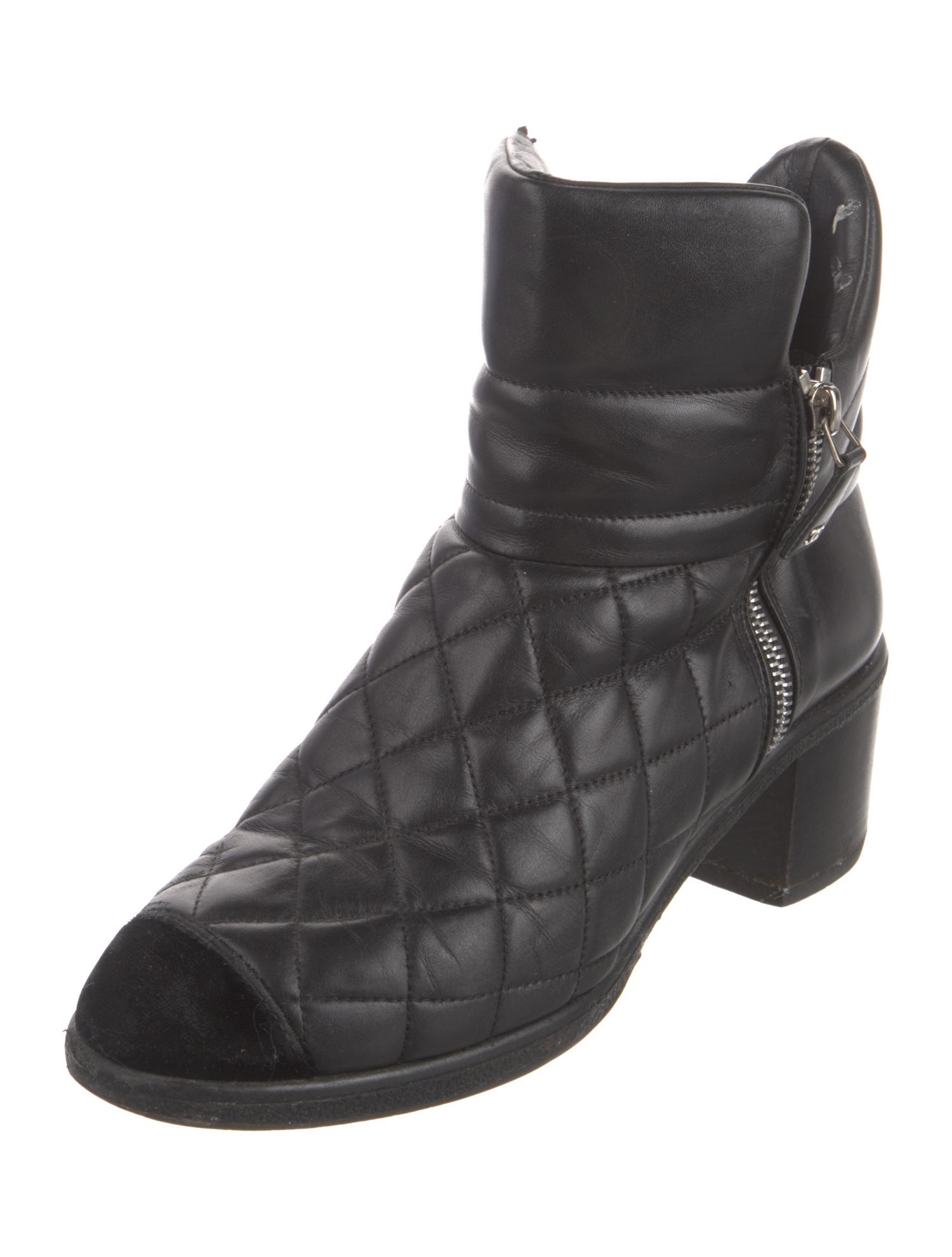 Chanel 2013 Interlocking CC Logo Combat Boots