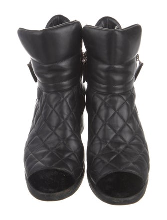 Chanel 2013 Interlocking CC Logo Combat Boots