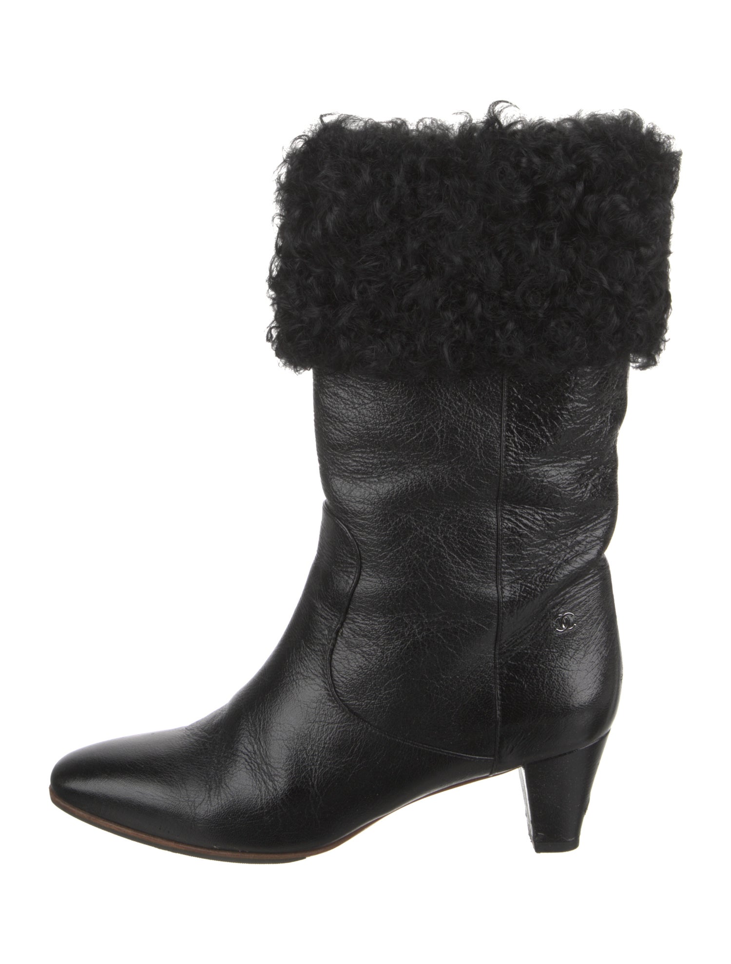 Chanel 2009 Interlocking CC Logo Boots