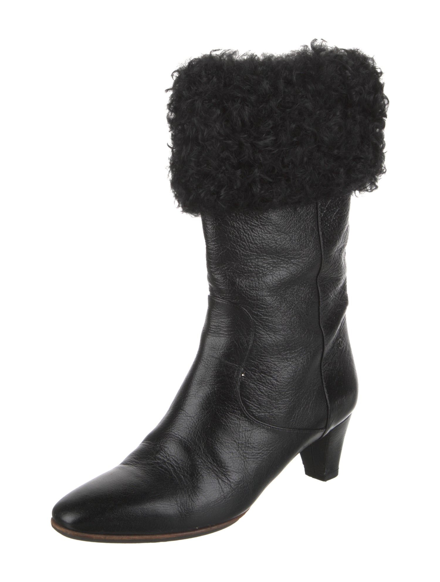 Chanel 2009 Interlocking CC Logo Boots