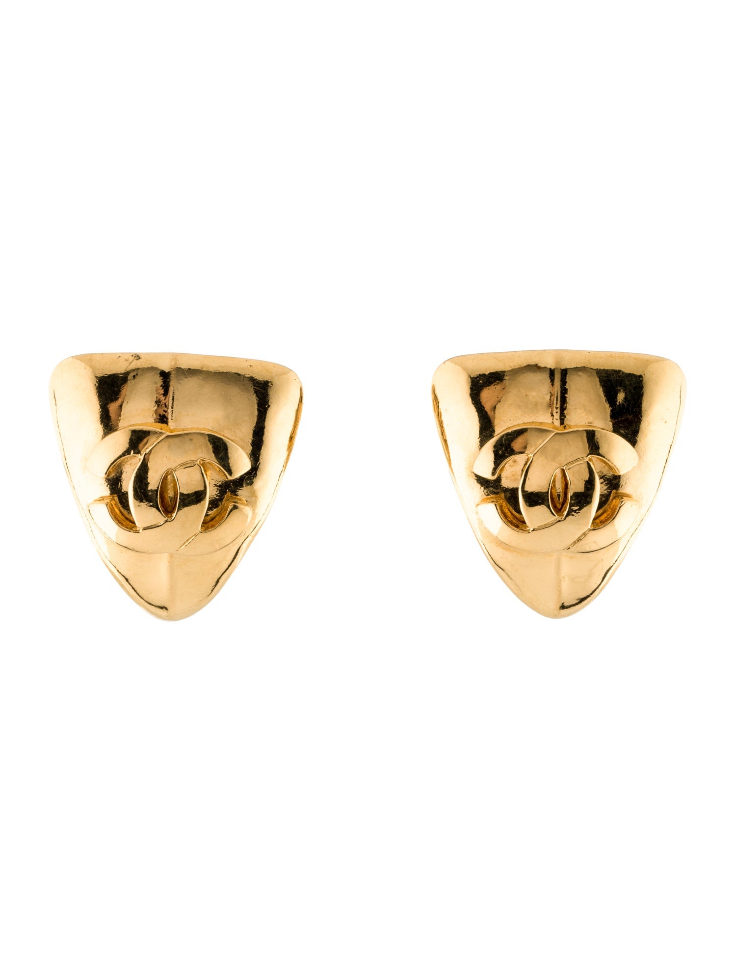 Chanel Vintage CC Clip-On Earrings