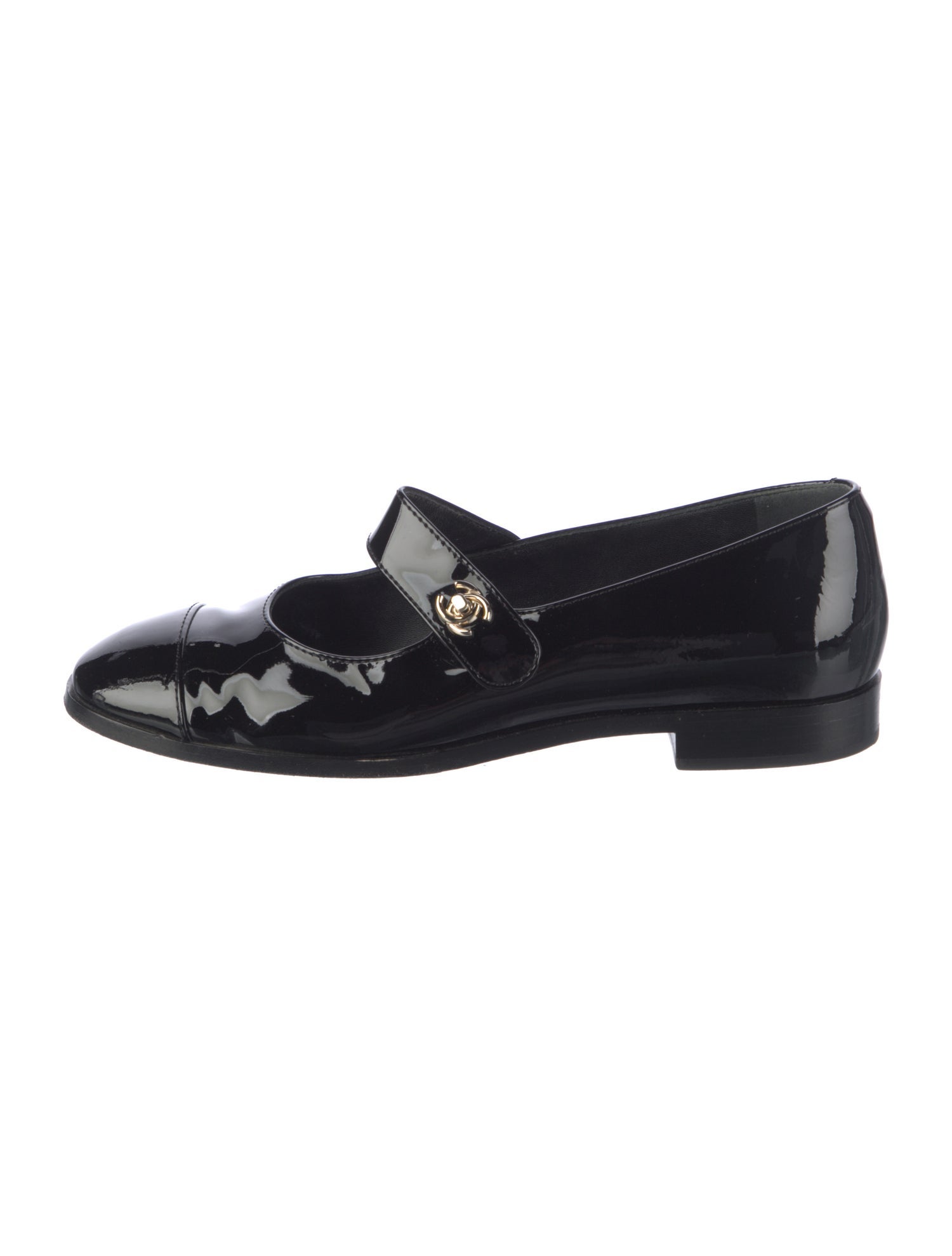 Chanel 2023 Interlocking CC Logo Mary Jane Flats