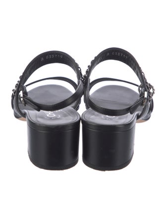 Chanel 2018 Interlocking CC Logo Slingback Sandals