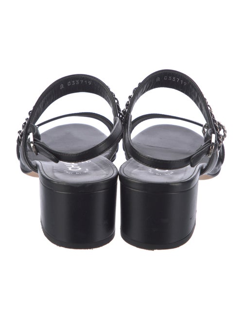 Chanel 2018 Interlocking CC Logo Slingback Sandals