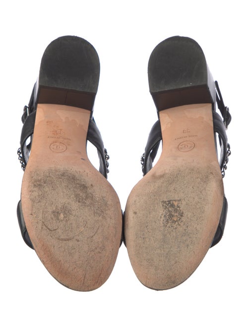 Chanel 2018 Interlocking CC Logo Slingback Sandals