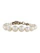 Chanel Faux Pearl & Strass CC Charm Bracelet