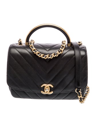 Chanel Chevron Top Handle Bag