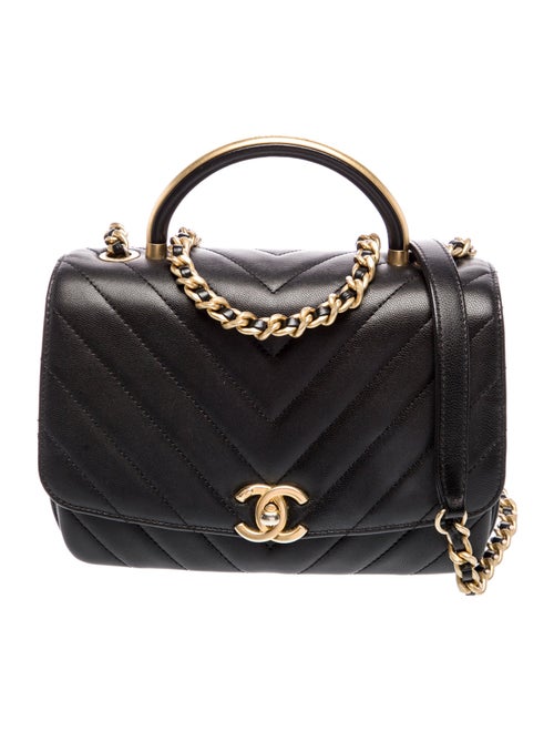 Chanel Chevron Top Handle Bag