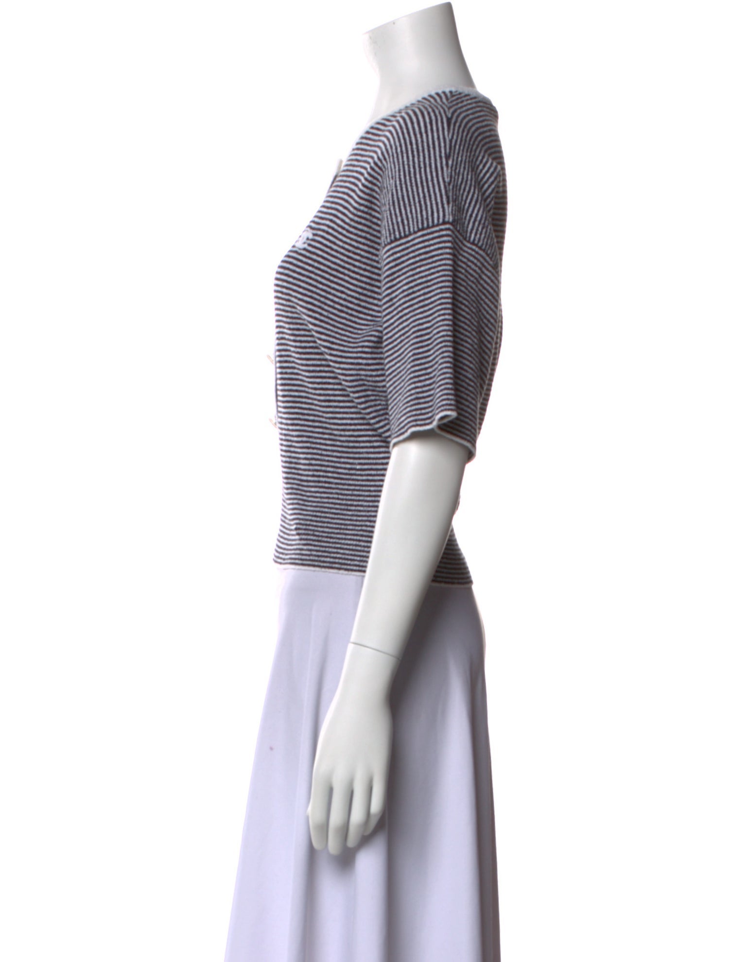 Chanel 2023 Striped Crop Top