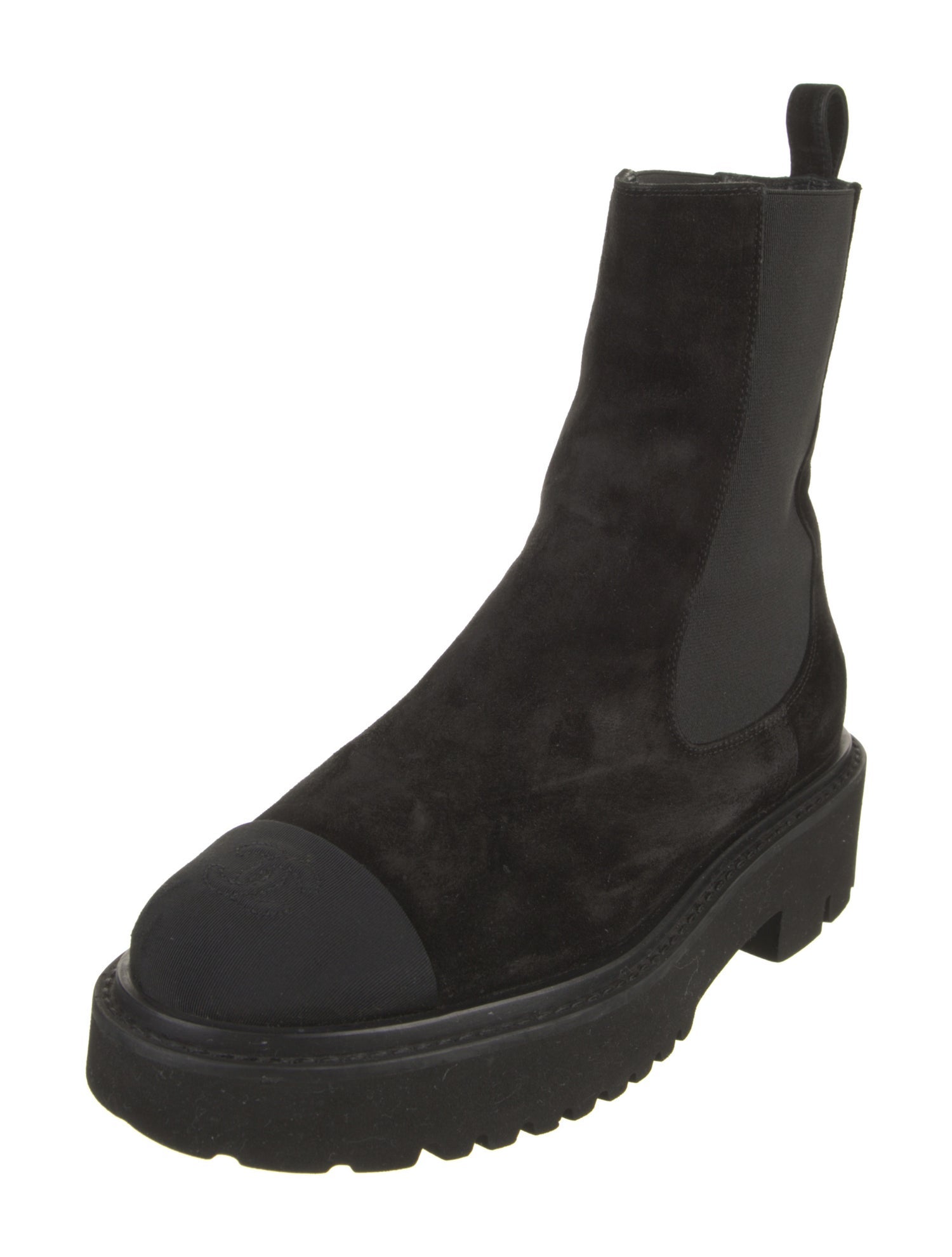 Chanel 2022 Interlocking CC Logo Chelsea Boots