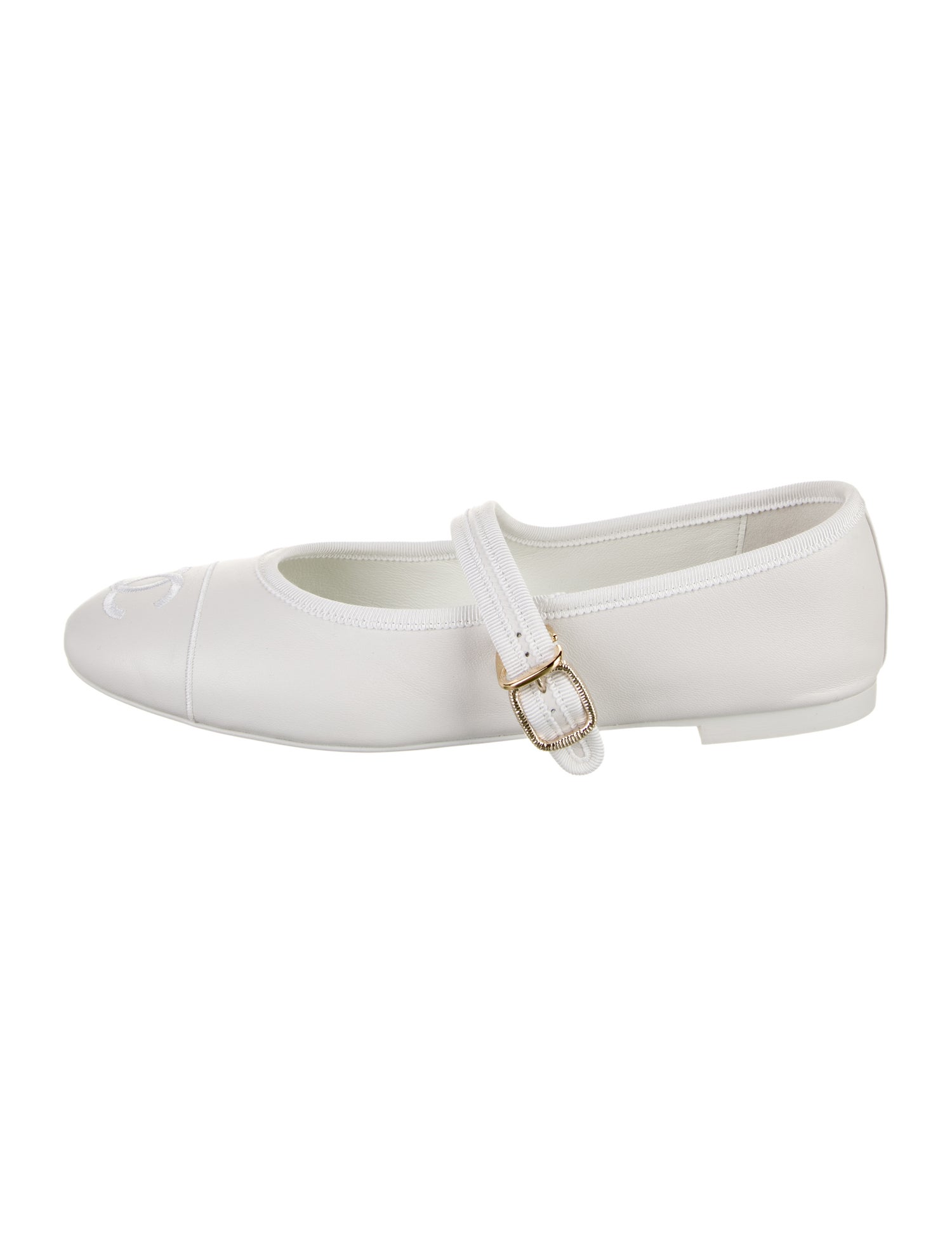 Chanel 2025 Interlocking CC Logo Mary Jane Flats