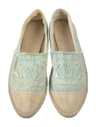 Chanel Interlocking CC Logo Canvas Espadrilles