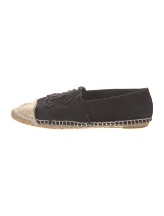 Chanel Interlocking CC Logo Canvas Espadrilles